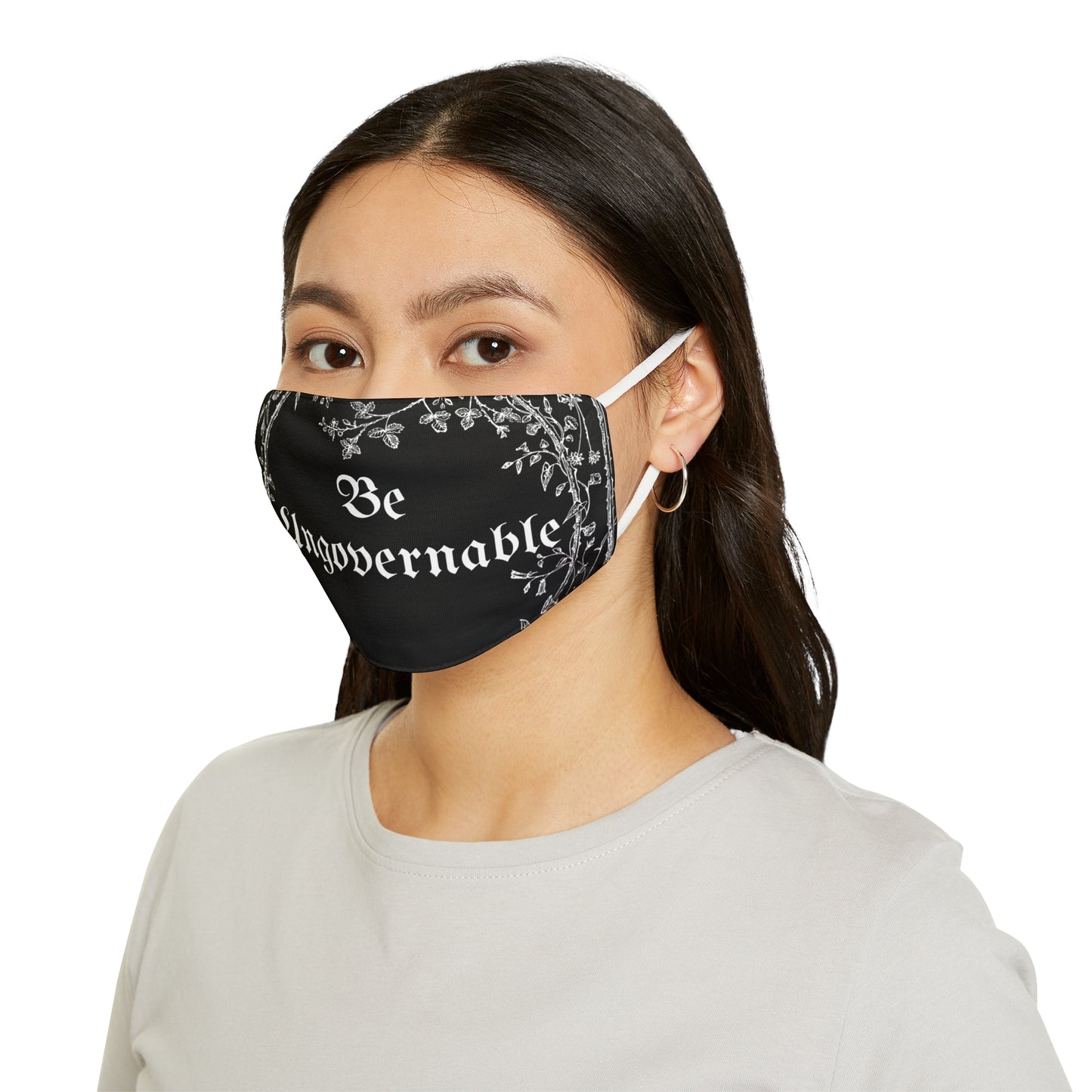 Be Ungovernable Floral Face Mask - Stylish Snug-Fit Polyester Mask for Everyday Use